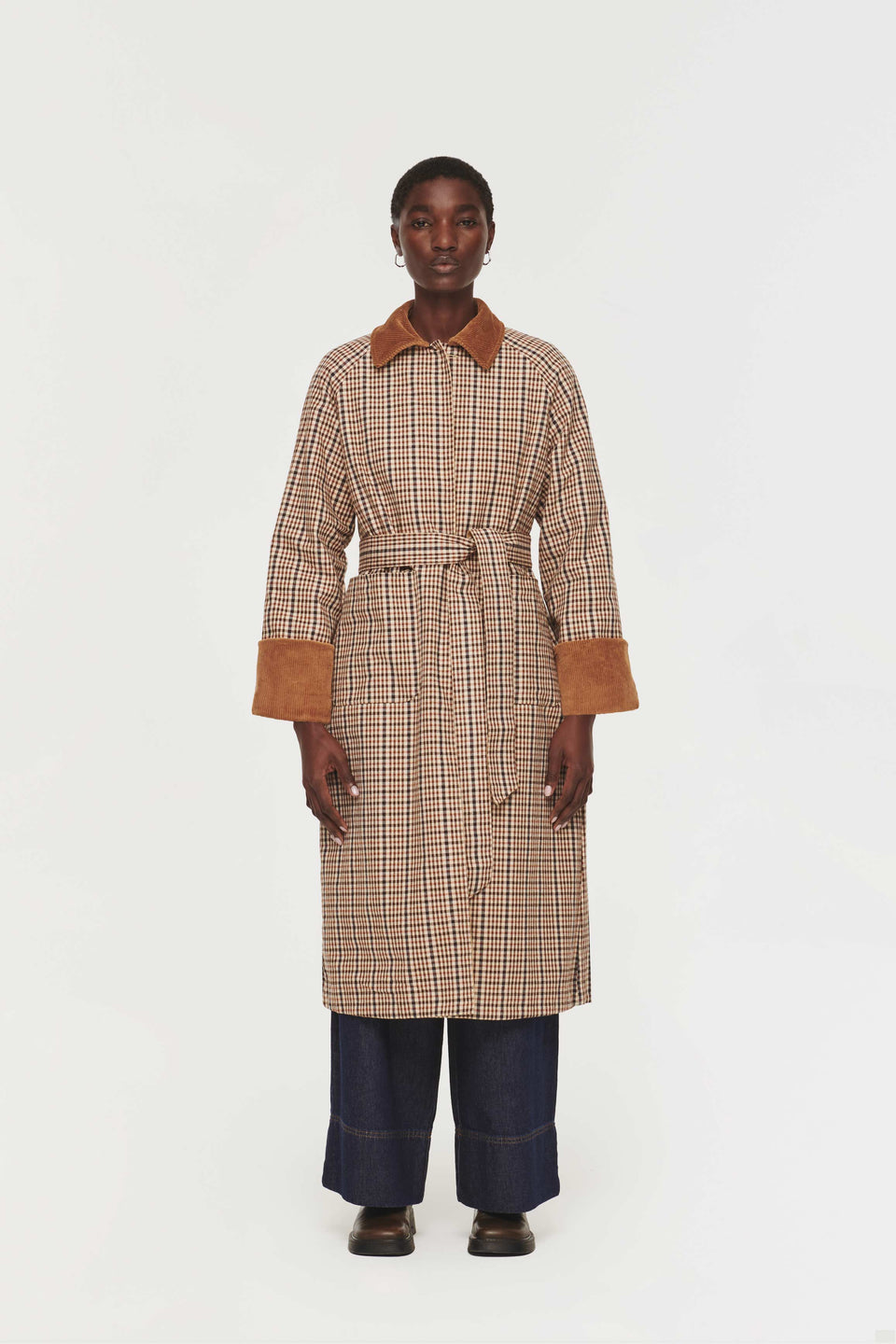 Aligne chekc BARNABY REVERSIBLE WAX COAT