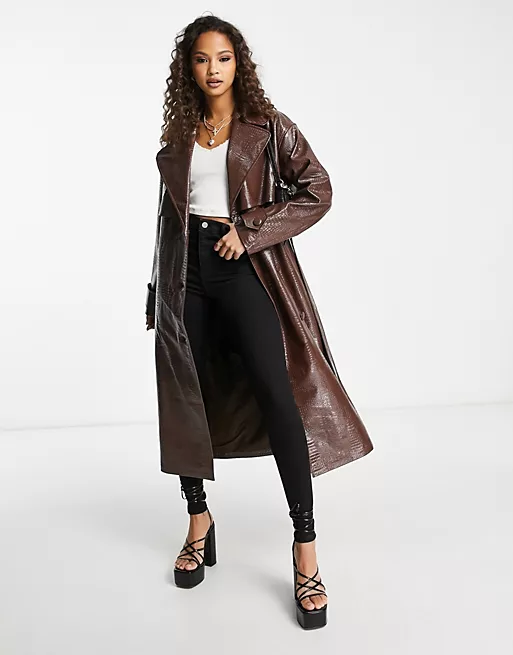 Veda Ashland Leather Trench - Long Sleeve