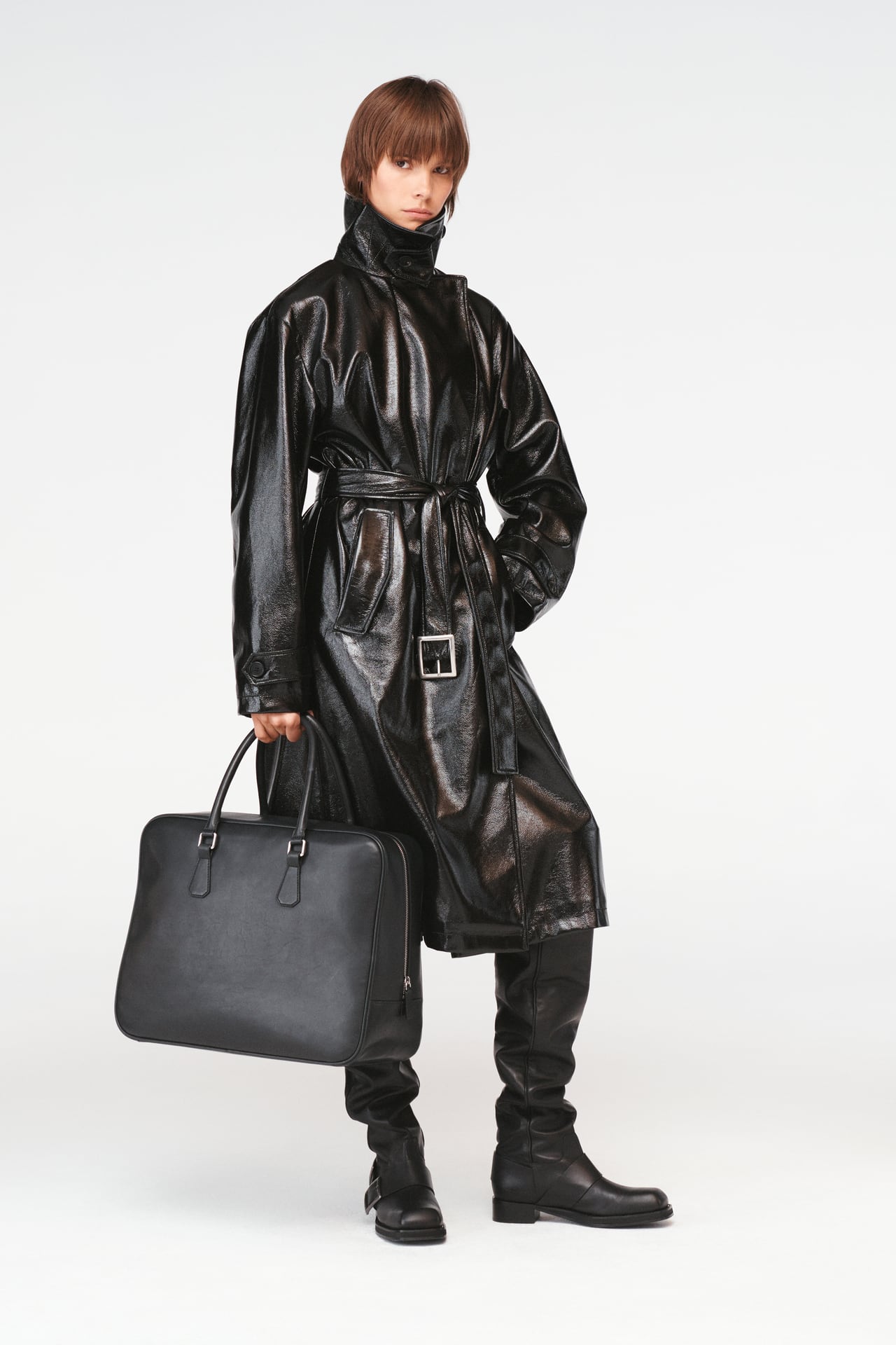 Veda Ashland Leather Trench - Long Sleeve