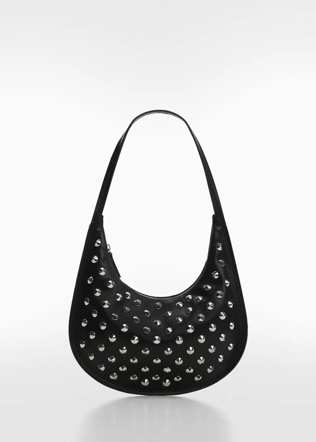 Mango black studded shoulder bag