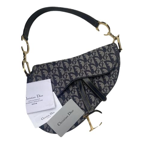 Iconic CHRISTIAN DIOR saddle bag - navy & golden hardware. Great condition! With authenticity card & dust bag. RRP £3690