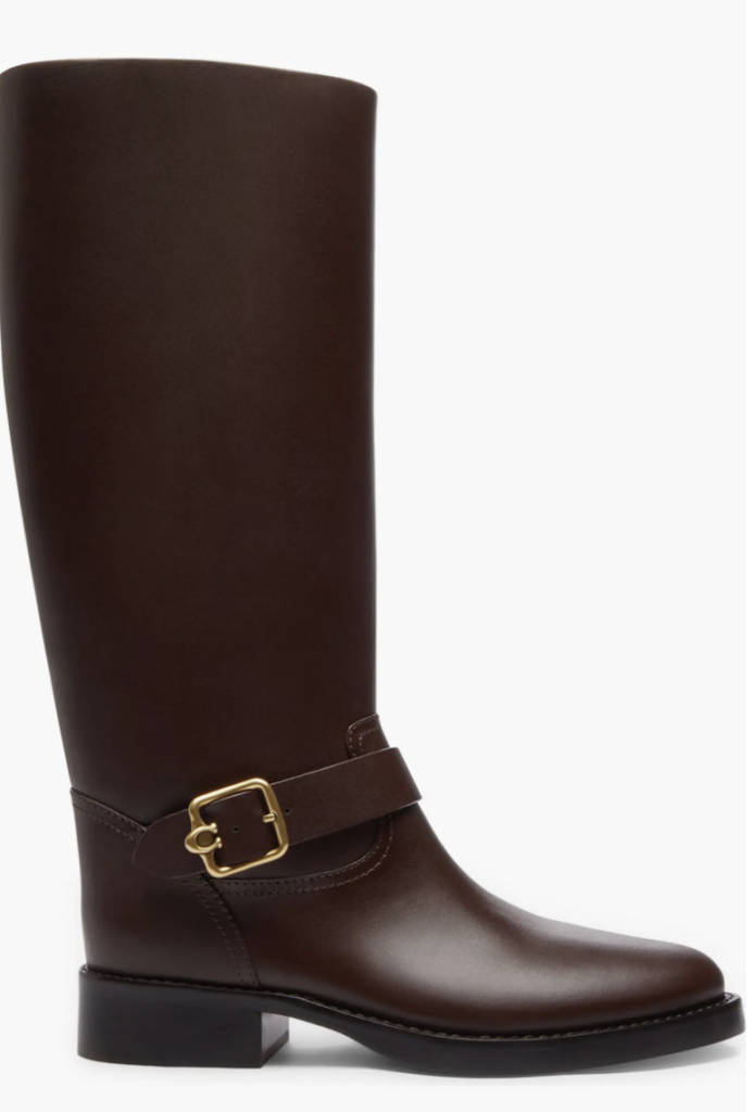 COACH brown leather Madeline Knee High Boots 